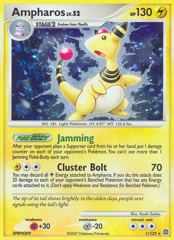 Ampharos (1/132) (Theme Deck Exclusive) [Diamond & Pearl: Secret Wonders] | Cracking-Singles