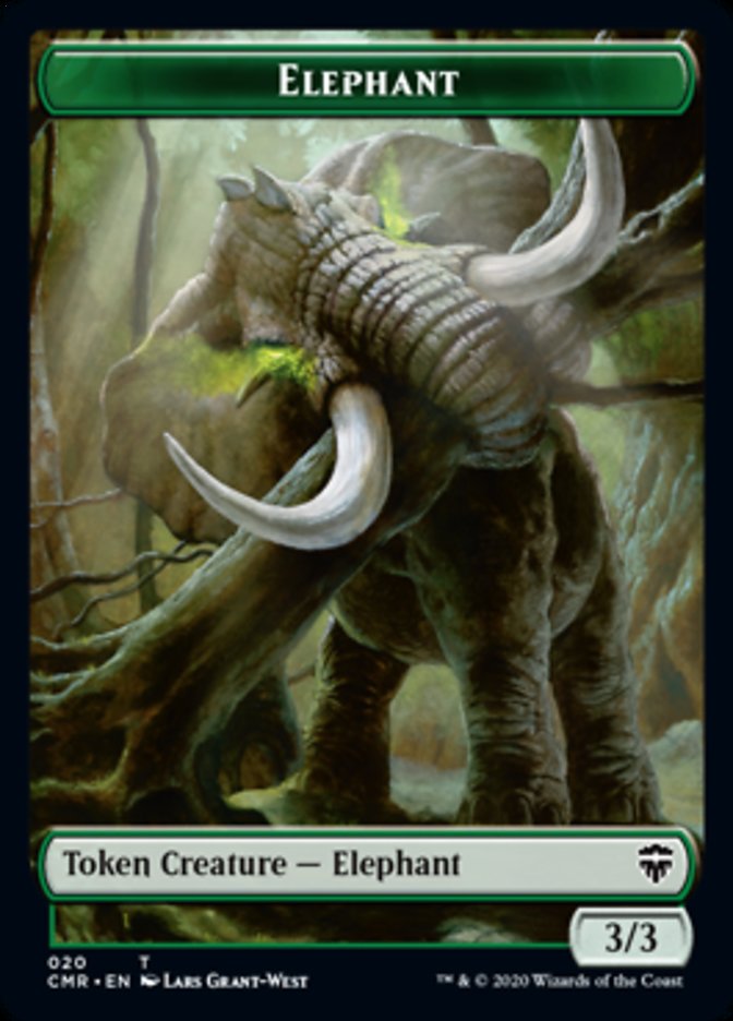 Beast (19) // Elephant Token [Commander Legends Tokens] | Cracking-Singles