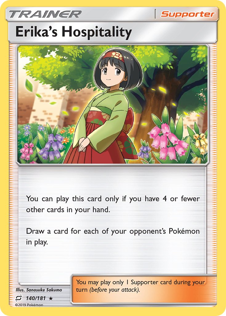 Erika's Hospitality (140/181) (Theme Deck Exclusive) [Sun & Moon: Team Up] | Cracking-Singles