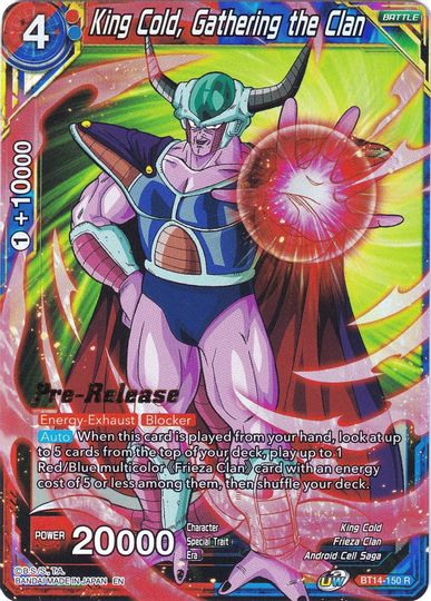 King Cold, Gathering the Clan (BT14-150) [Cross Spirits Prerelease Promos] | Cracking-Singles