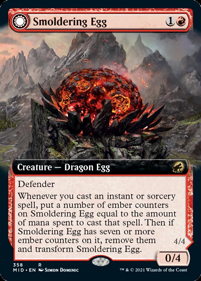 Smoldering Egg // Ashmouth Dragon (Extended) [Innistrad: Midnight Hunt] | Cracking-Singles