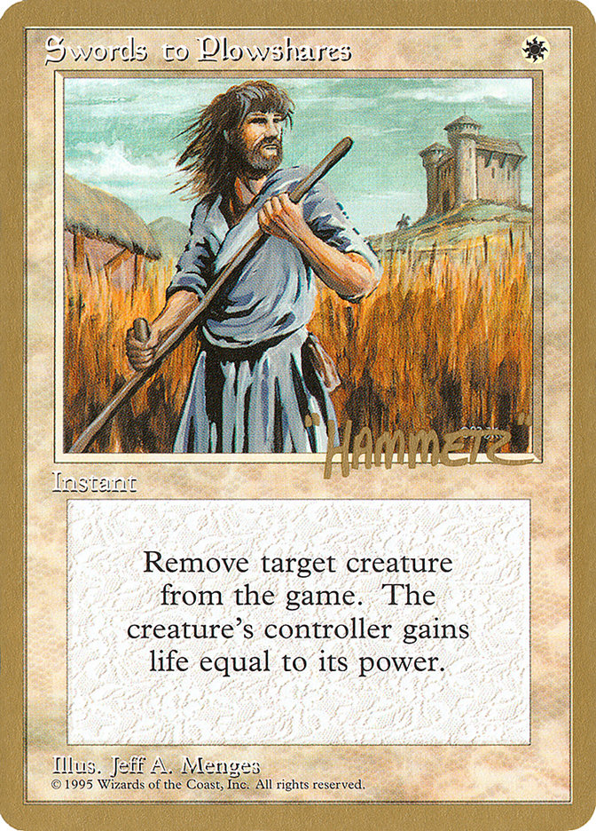 Swords to Plowshares (Shawn "Hammer" Regnier) [Pro Tour Collector Set] | Cracking-Singles