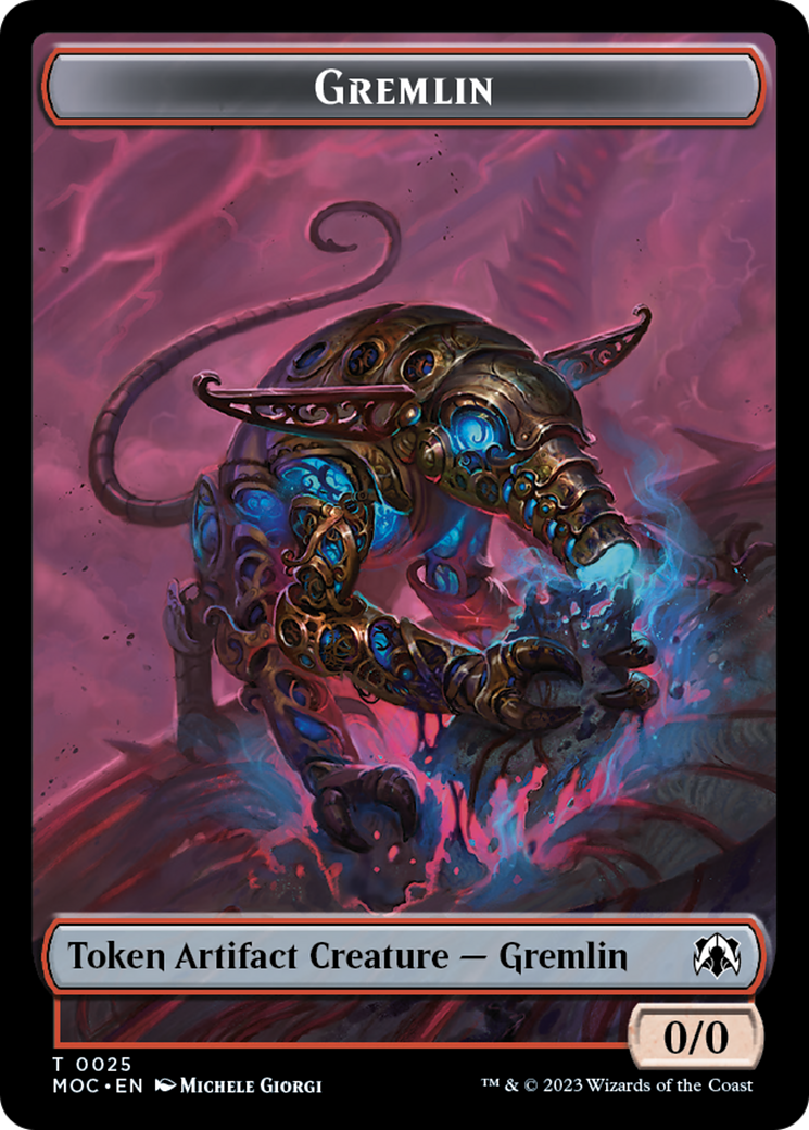 Treasure // Gremlin Double-Sided Token [March of the Machine Commander Tokens] | Cracking-Singles