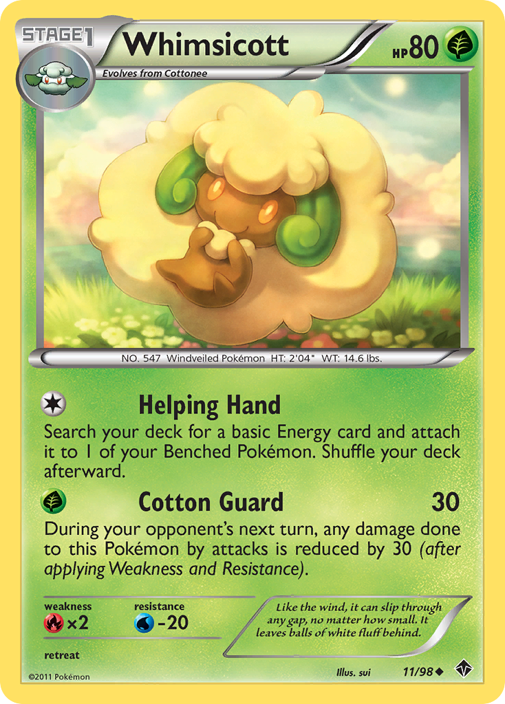 Whimsicott (11/98) [Black & White: Emerging Powers] | Cracking-Singles