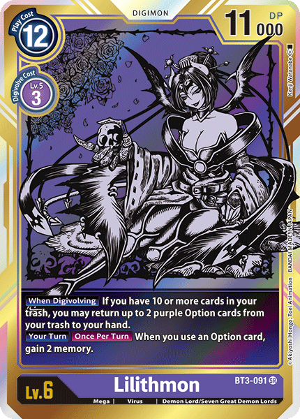 Lilithmon [BT3-091] (Alternate Art) [Release Special Booster Ver.1.0] | Cracking-Singles