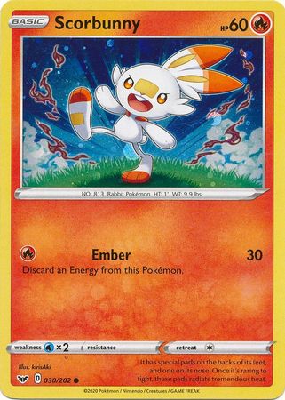 Scorbunny (030/202) (Cosmos Holo) [Sword & Shield: Base Set] | Cracking-Singles