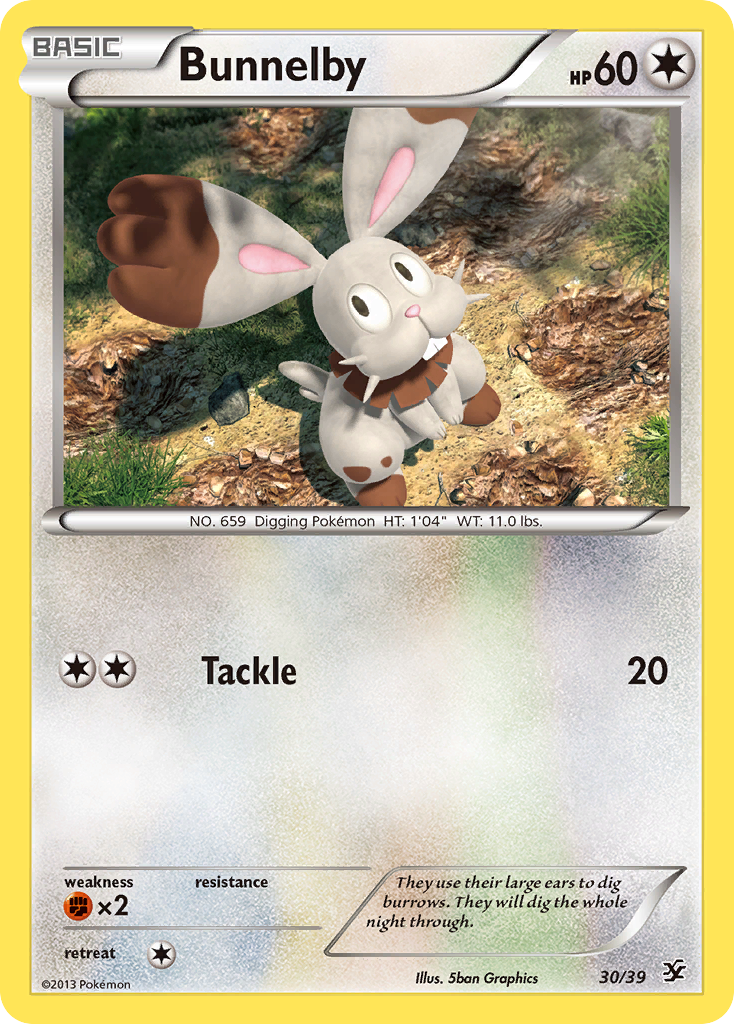 Bunnelby (30/39) [XY: Kalos Starter Set] | Cracking-Singles