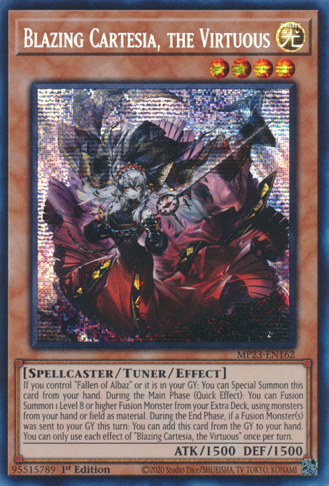 Blazing Cartesia, the Virtuous [MP23-EN162] Prismatic Secret Rare | Cracking-Singles