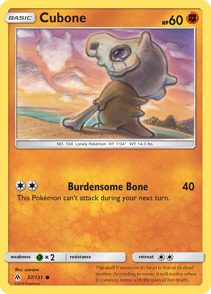 Cubone (57/131) [Sun & Moon: Forbidden Light] | Cracking-Singles