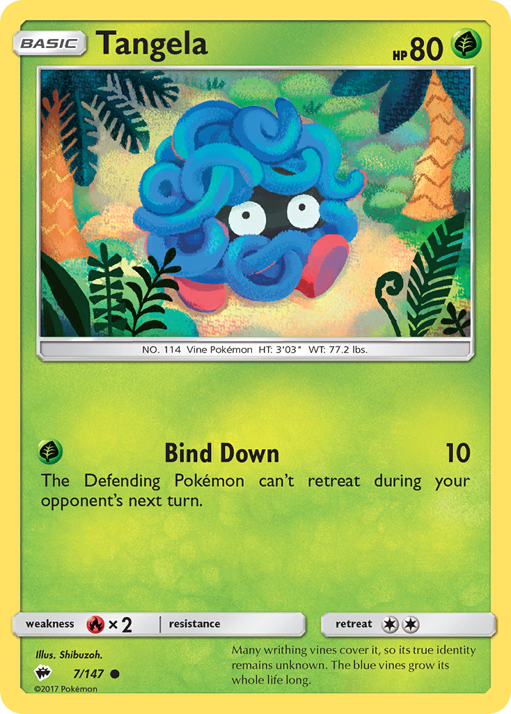 Tangela (7/147) [Sun & Moon: Burning Shadows] | Cracking-Singles