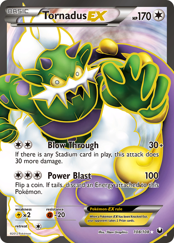 Tornadus EX (108/108) [Black & White: Dark Explorers] | Cracking-Singles