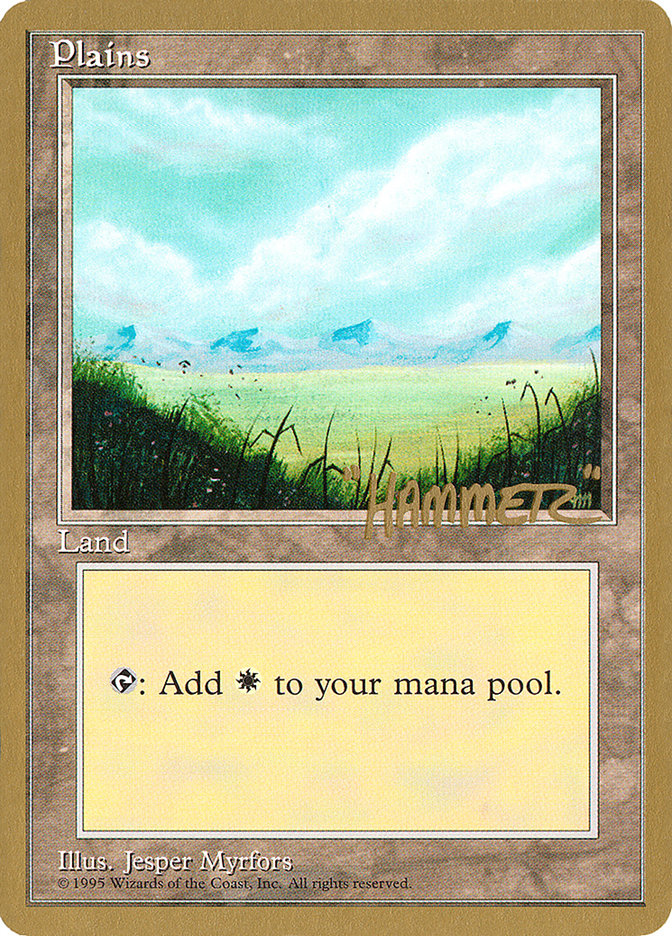 Plains (shr366) (Shawn "Hammer" Regnier) [Pro Tour Collector Set] | Cracking-Singles