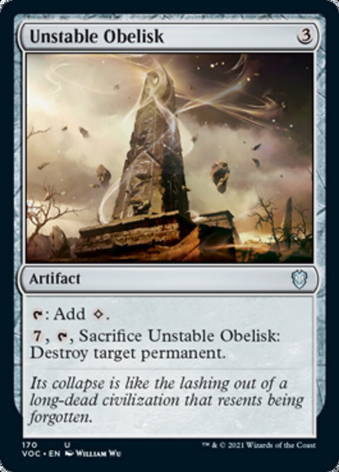 Unstable Obelisk [Innistrad: Crimson Vow Commander] | Cracking-Singles