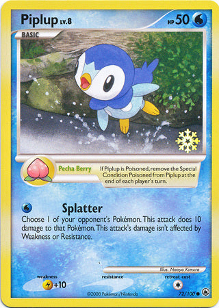 Piplup (72/100) [Countdown Calendar Promos] | Cracking-Singles