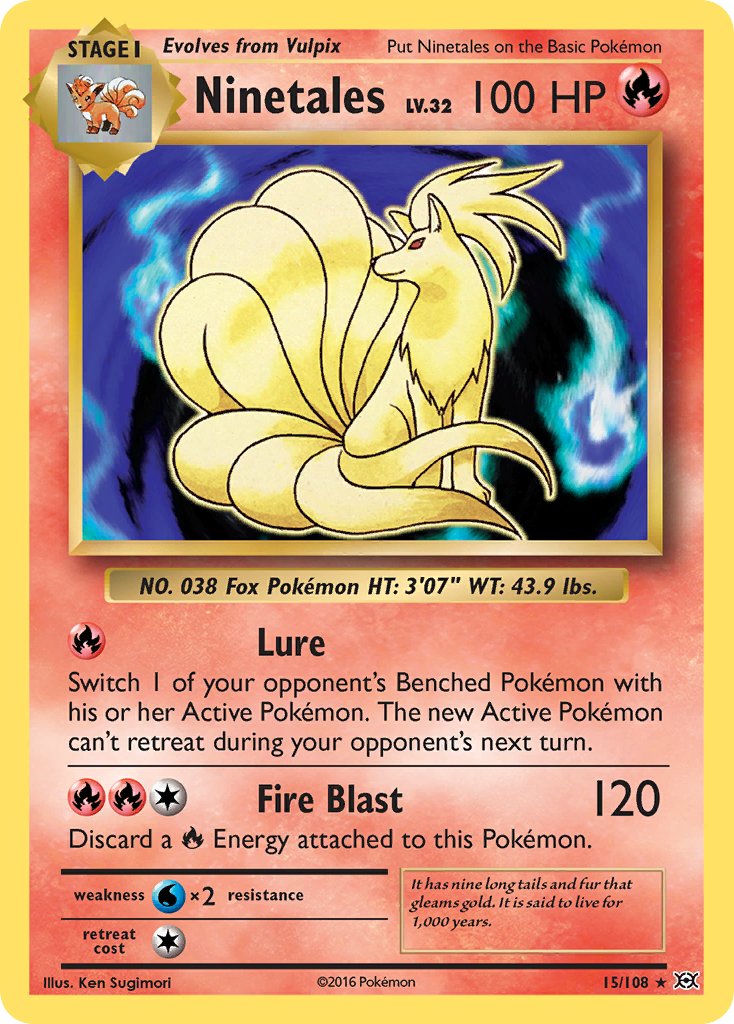 Ninetales (15/108) (Theme Deck Exclusive) [XY: Evolutions] | Cracking-Singles