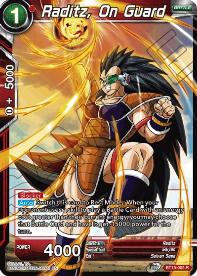 Raditz, On Guard [BT15-005] | Cracking-Singles