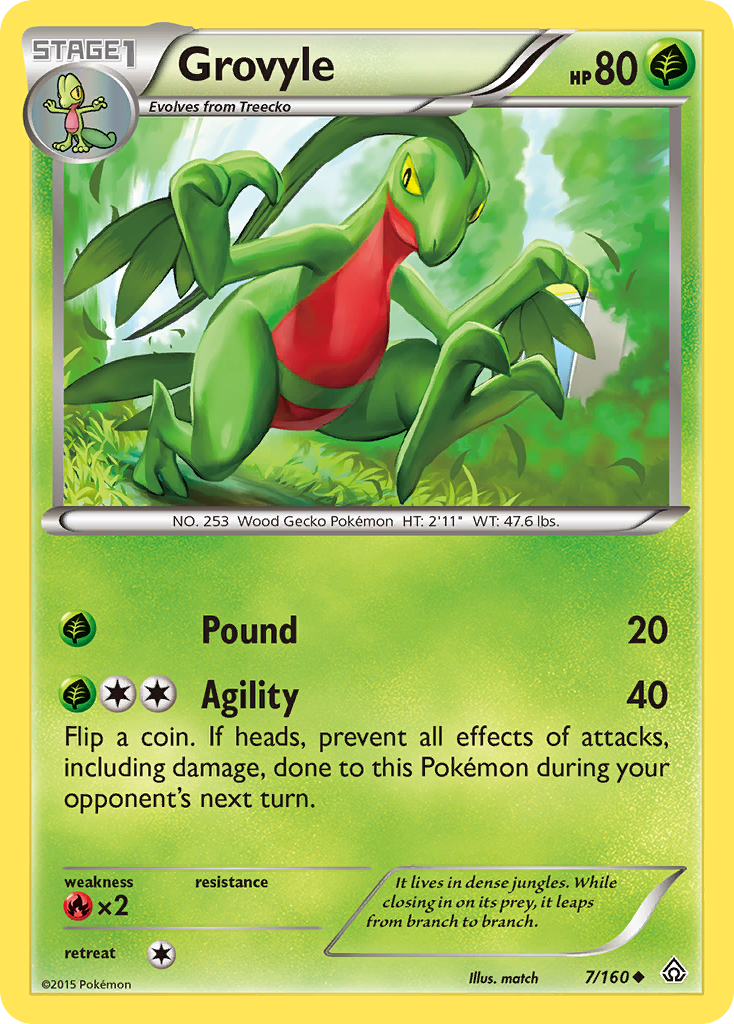 Grovyle (7/160) [XY: Primal Clash] | Cracking-Singles