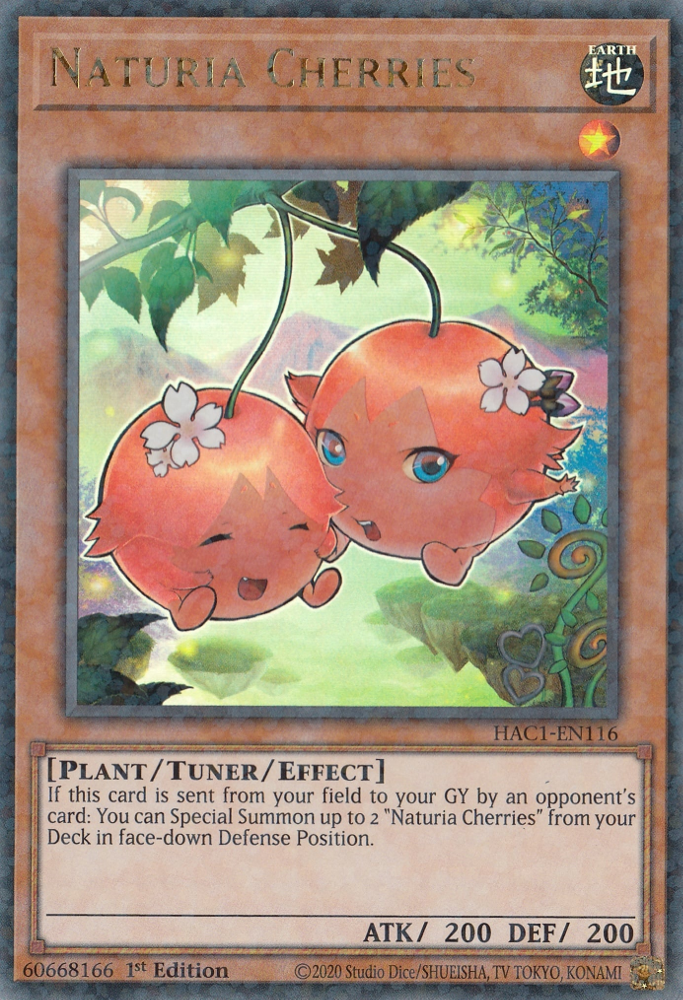 Naturia Cherries (Duel Terminal) [HAC1-EN116] Parallel Rare | Cracking-Singles