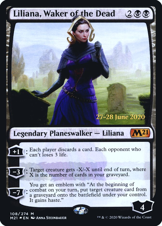 Liliana, Waker of the Dead  [Core Set 2021 Prerelease Promos] | Cracking-Singles