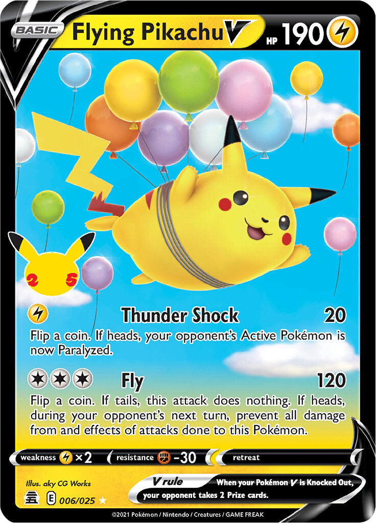 Flying Pikachu V (006/025) [Celebrations: 25th Anniversary] | Cracking-Singles