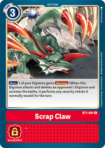 Scrap Claw [BT1-091] [Release Special Booster Ver.1.5] | Cracking-Singles