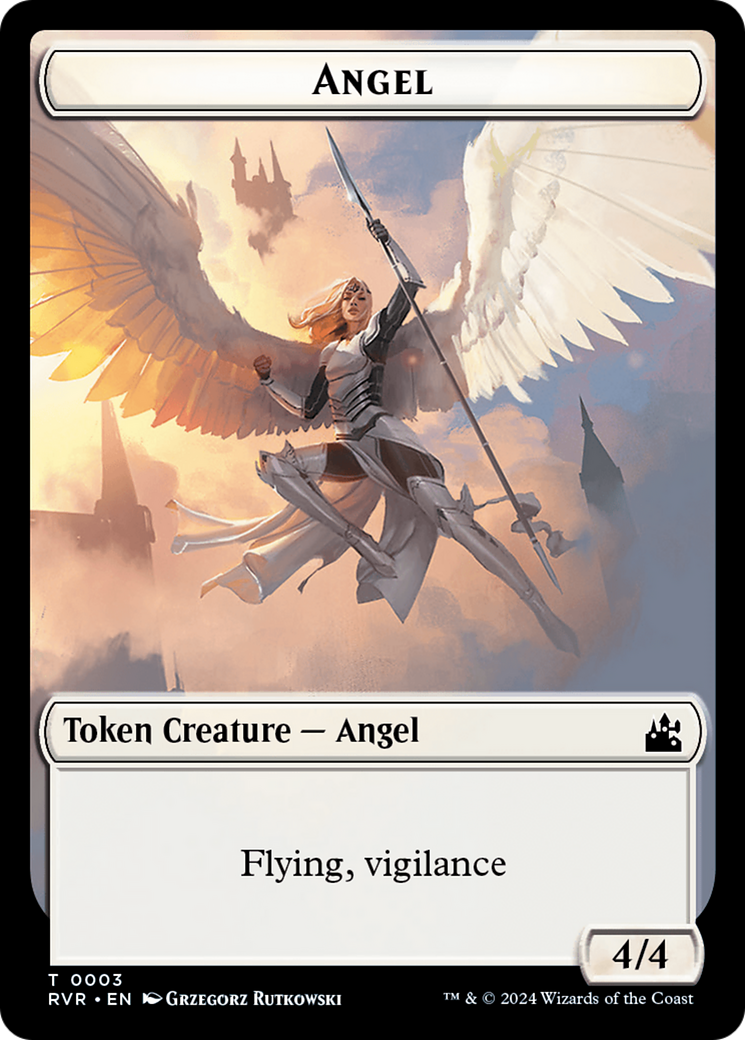 Angel Token (0003) [Ravnica Remastered Tokens] | Cracking-Singles