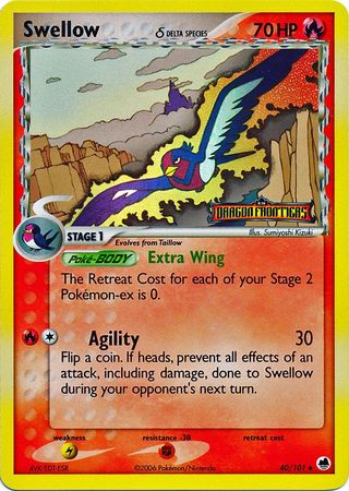 Swellow (40/101) (Delta Species) (Stamped) [EX: Dragon Frontiers] | Cracking-Singles