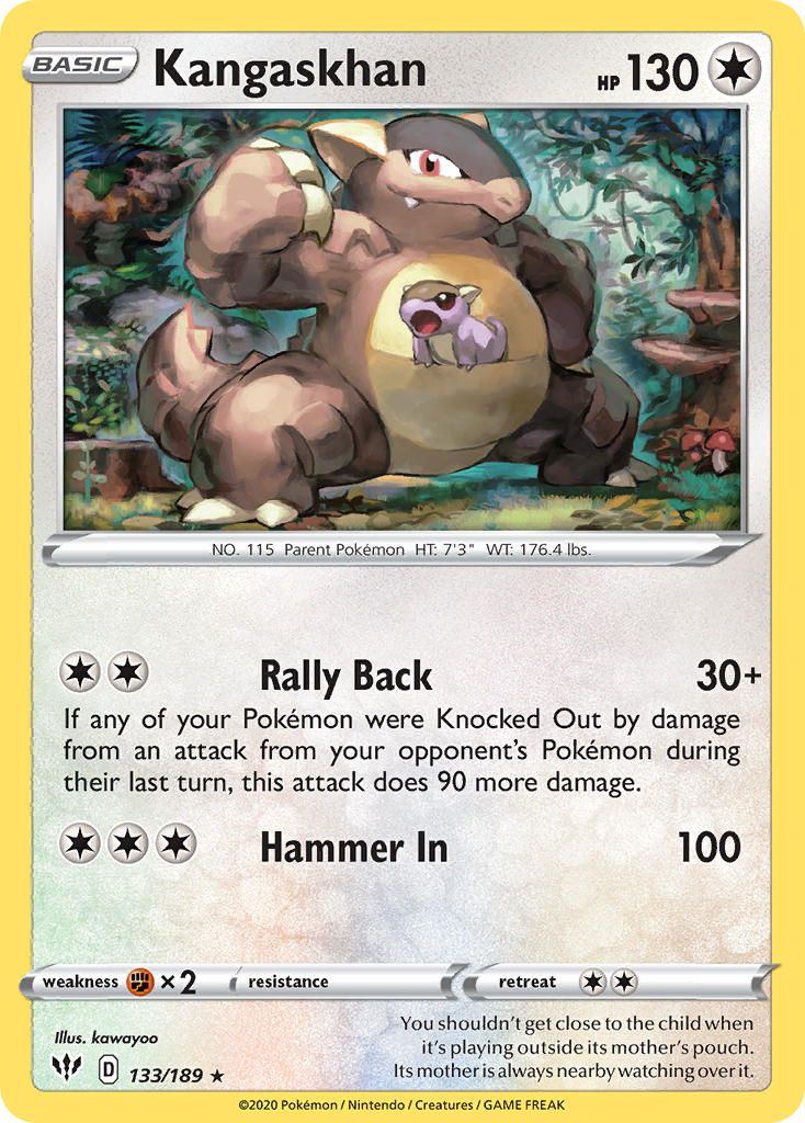 Kangaskhan (133/189) (Theme Deck Exclusive) [Sword & Shield: Darkness Ablaze] | Cracking-Singles