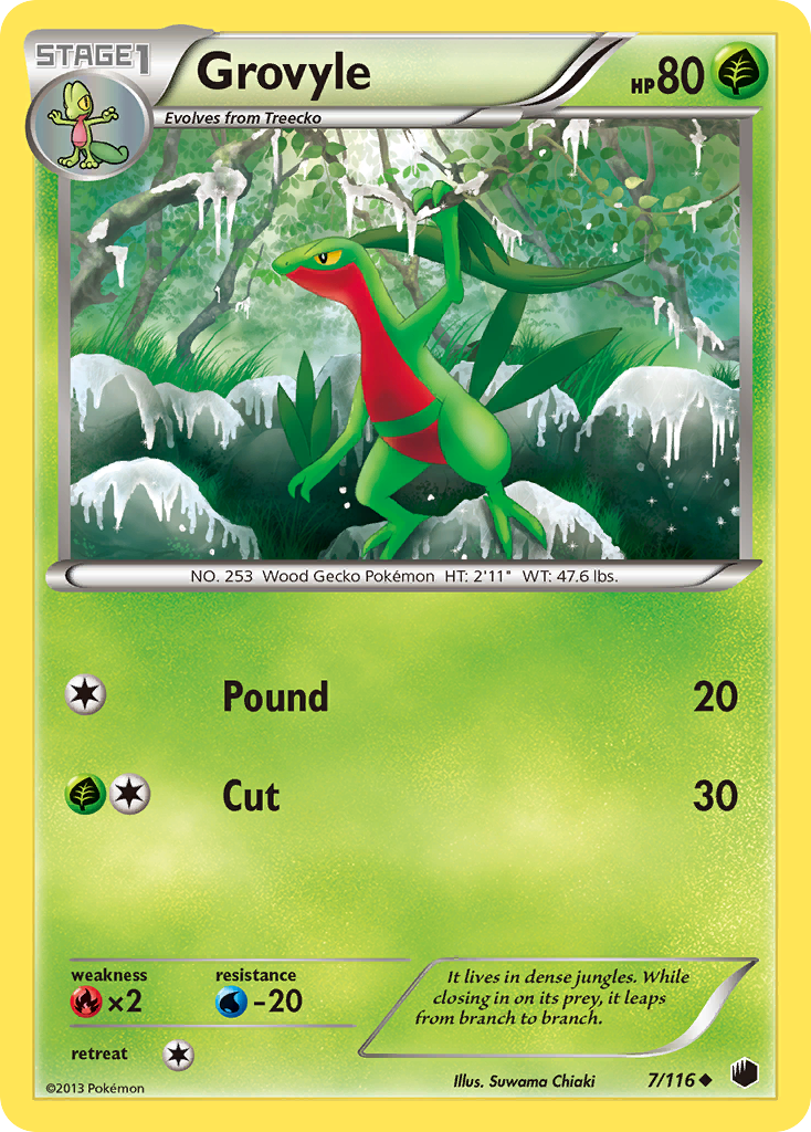 Grovyle (7/116) [Black & White: Plasma Freeze] | Cracking-Singles