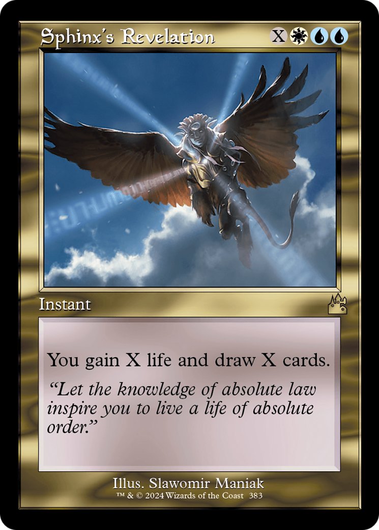 Sphinx's Revelation (Retro Frame) [Ravnica Remastered] | Cracking-Singles