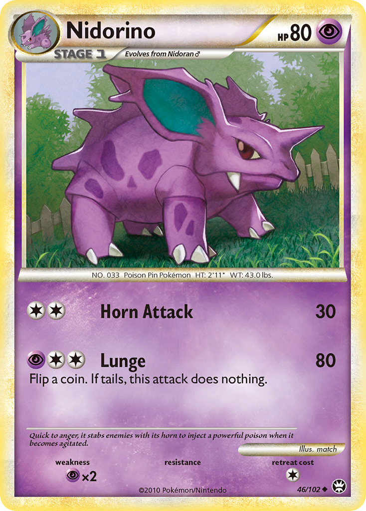 Nidorino (46/102) [HeartGold & SoulSilver: Triumphant] | Cracking-Singles