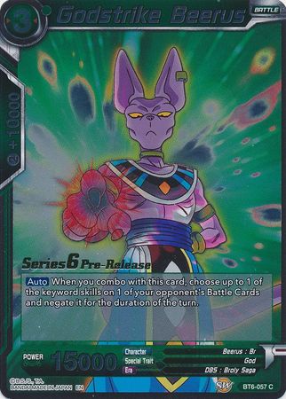 Godstrike Beerus [BT6-057_PR] | Cracking-Singles