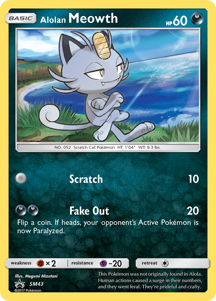 Alolan Meowth (SM43) [Sun & Moon: Black Star Promos] | Cracking-Singles