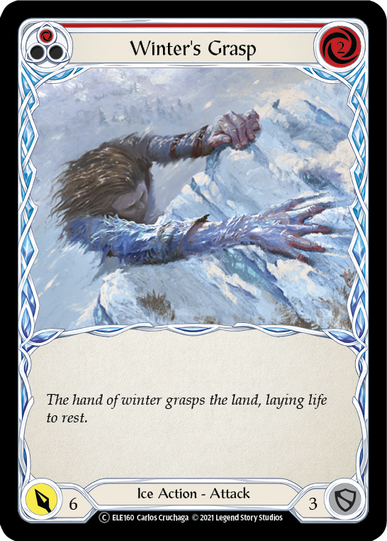 Winter's Grasp (Red) [U-ELE160] Unlimited Normal | Cracking-Singles