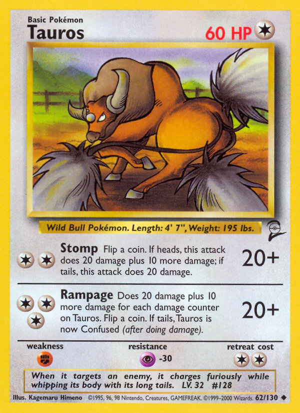 Tauros (62/130) [Base Set 2] | Cracking-Singles