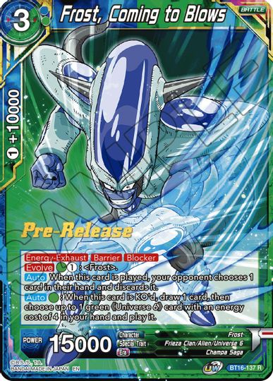 Frost, Coming to Blows (BT16-137) [Realm of the Gods Prerelease Promos] | Cracking-Singles