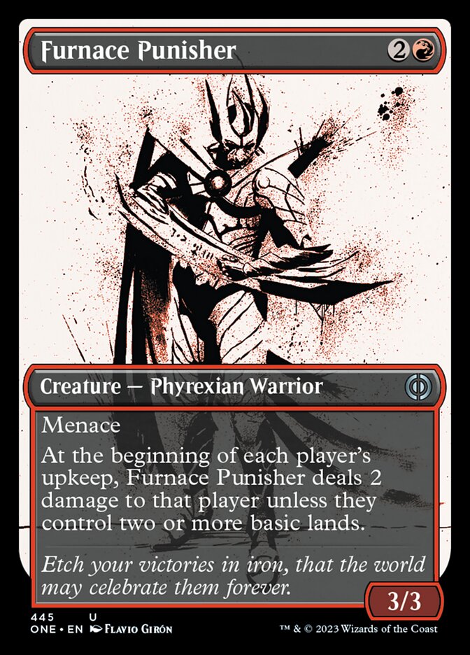 Furnace Punisher (Showcase Ichor Step-and-Compleat Foil) [Phyrexia: All Will Be One] | Cracking-Singles