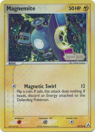 Magnemite (59/92) (Stamped) [EX: Legend Maker] | Cracking-Singles