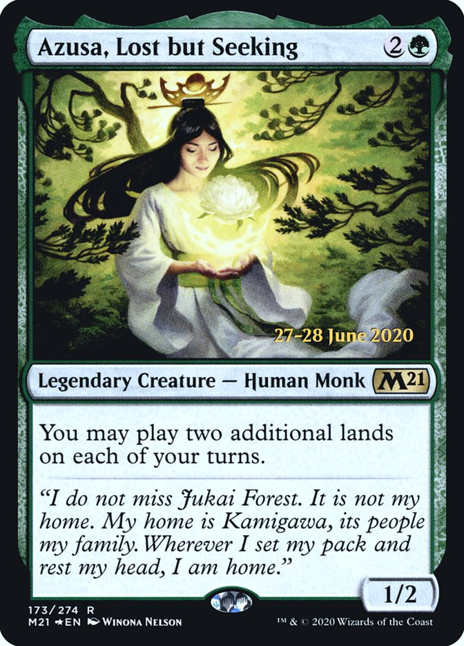 Azusa, Lost but Seeking  [Core Set 2021 Prerelease Promos] | Cracking-Singles