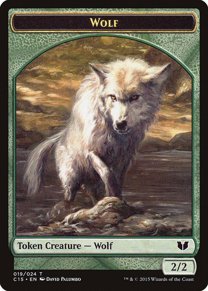 Wolf // Zombie Double-Sided Token [Commander 2015 Tokens] | Cracking-Singles