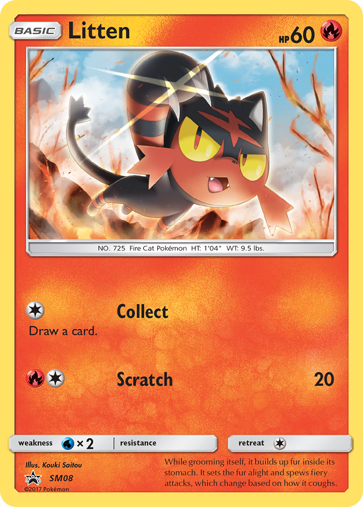 Litten (SM08) [Sun & Moon: Black Star Promos] | Cracking-Singles