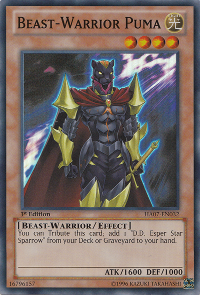 Beast-Warrior Puma [HA07-EN032] Super Rare | Cracking-Singles