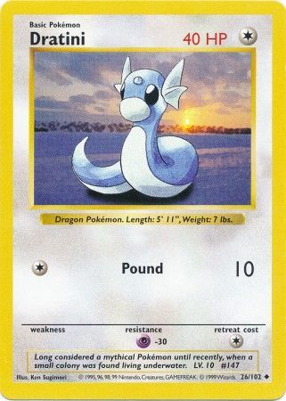 Dratini (26/102) [Base Set Shadowless Unlimited] | Cracking-Singles