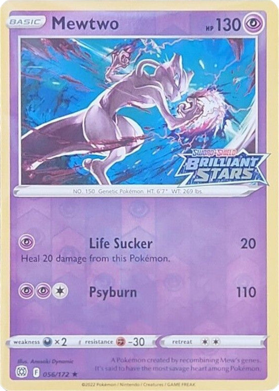 Mewtwo (056/172) (Brilliant Stars Stamped) [Sword & Shield: Brilliant Stars] | Cracking-Singles