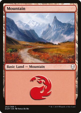 Mountain (262) [Dominaria] | Cracking-Singles