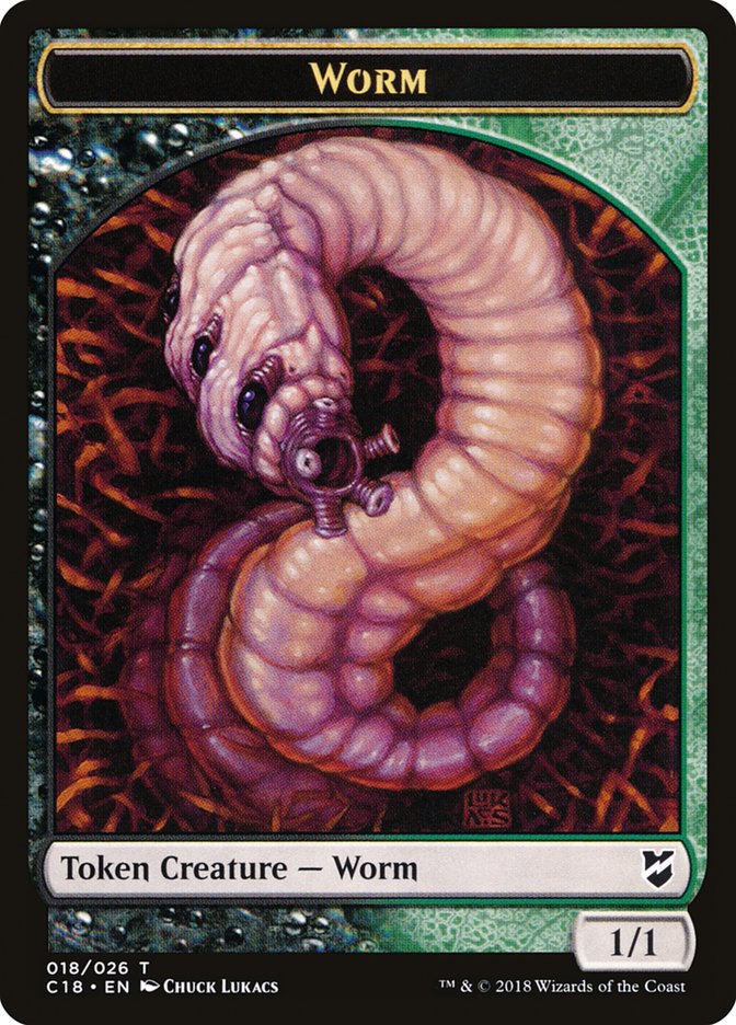 Worm // Cat Warrior [Commander 2018 Tokens] | Cracking-Singles