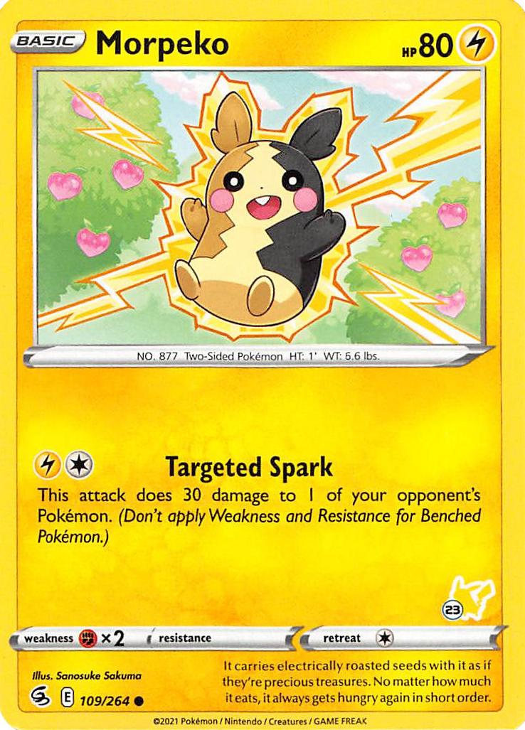 Morpeko (109/264) (Pikachu Stamp #23) [Battle Academy 2022] | Cracking-Singles