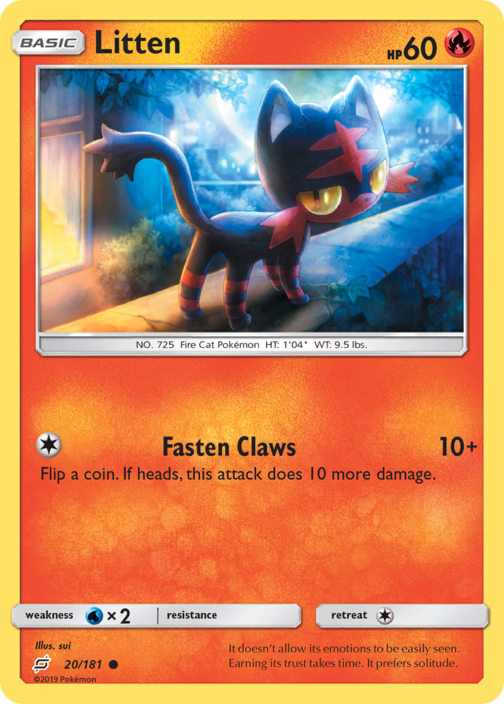 Litten (20/181) [Sun & Moon: Team Up] | Cracking-Singles