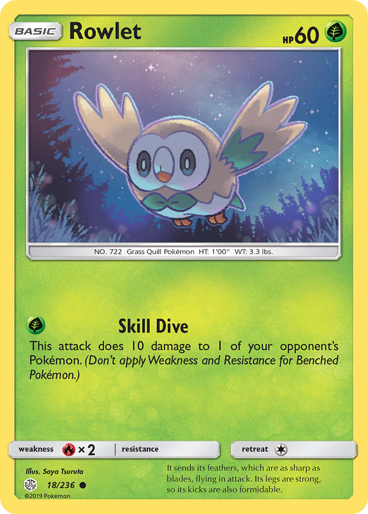 Rowlet (18/236) [Sun & Moon: Cosmic Eclipse] | Cracking-Singles