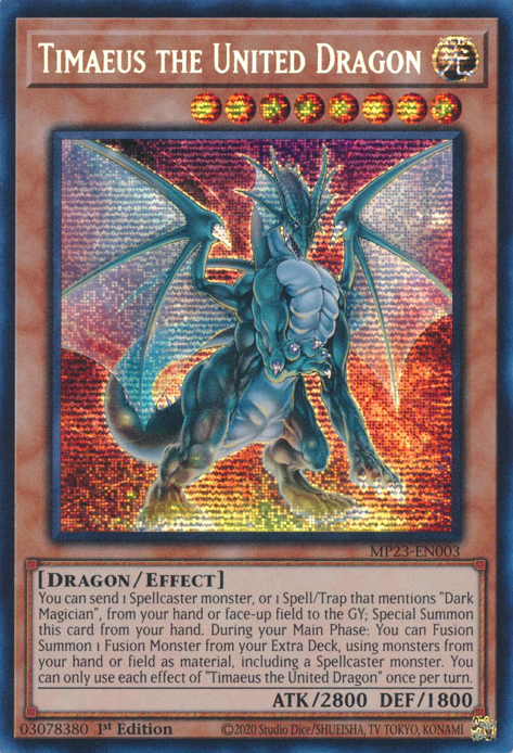 Timaeus the United Dragon [MP23-EN003] Prismatic Secret Rare | Cracking-Singles